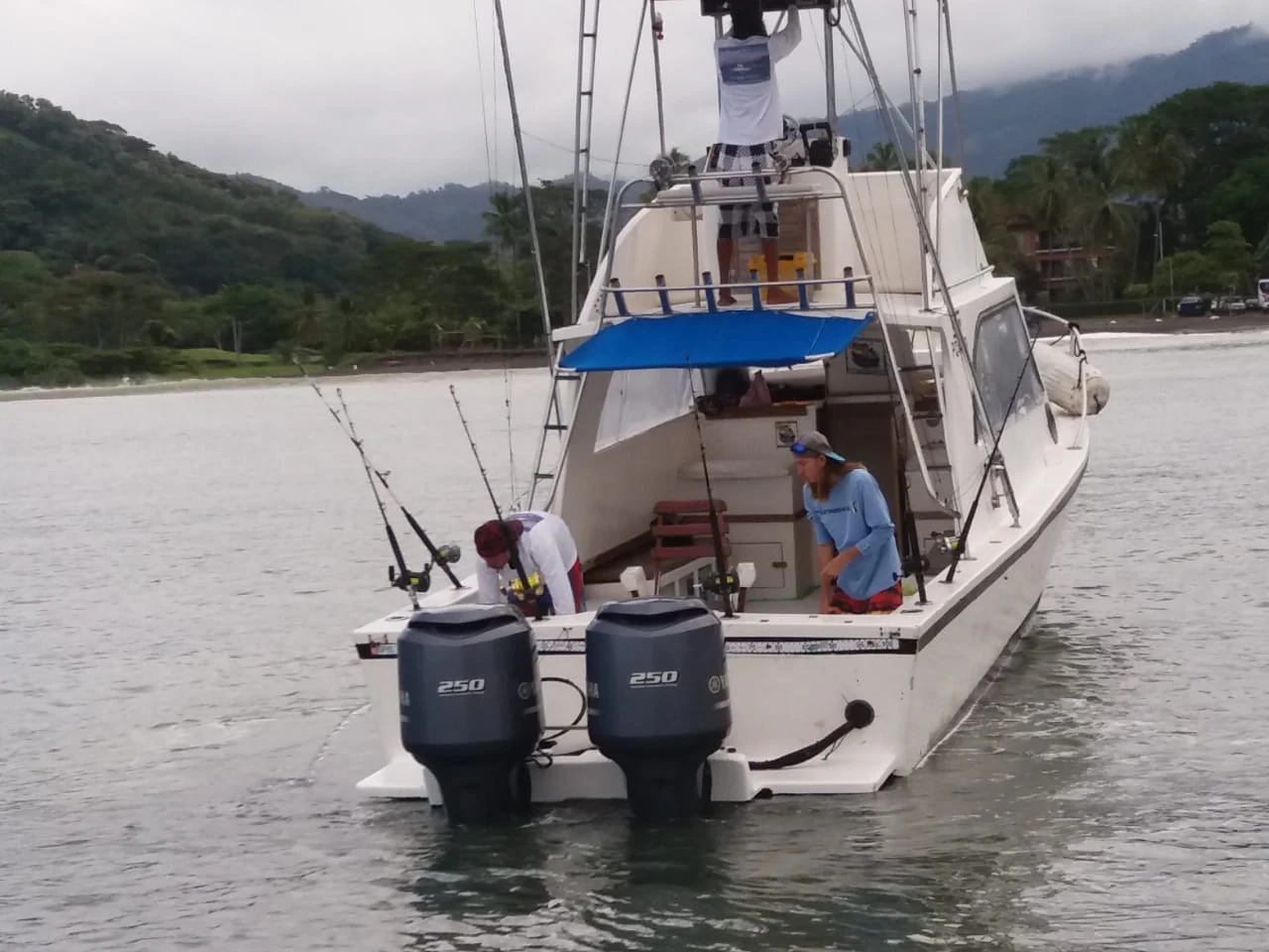 36' Makko fishing boat at Herradura Beach Costa Rica