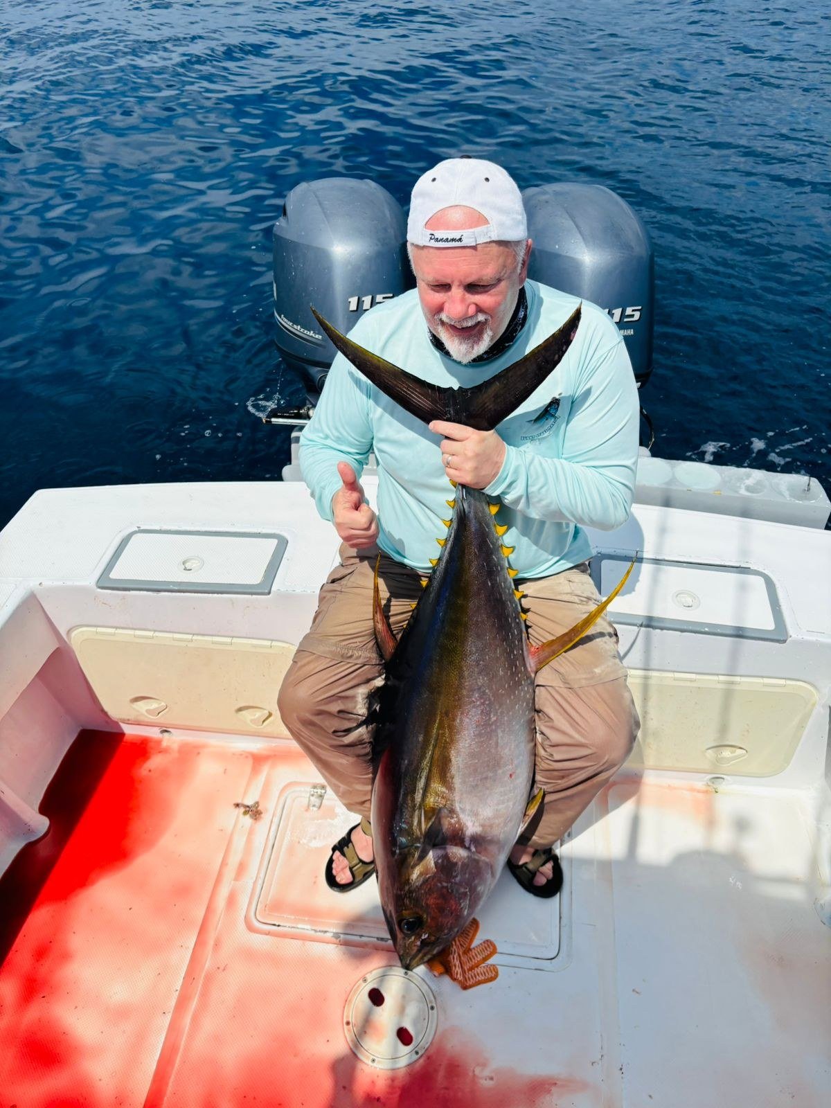 Tuna Catch Jaco Costa Rica 5 Guest with tuna during a Wahoo Sportfishing Jaco offshore fishing charter in Costa Rica